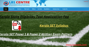 Kerala State Eligibility Test Syllabus